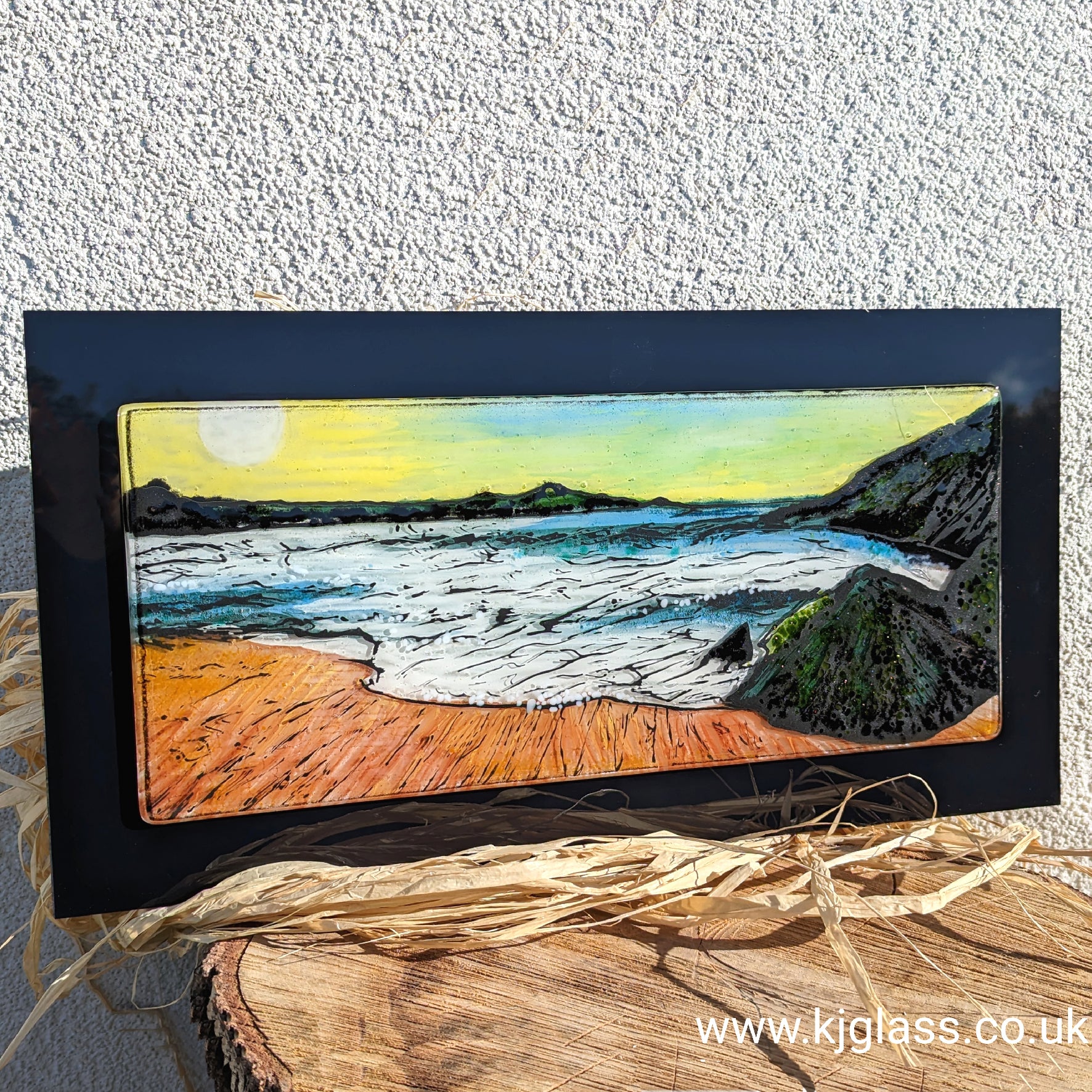 costal image fused glass