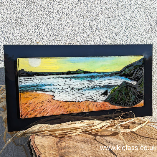 costal image fused glass