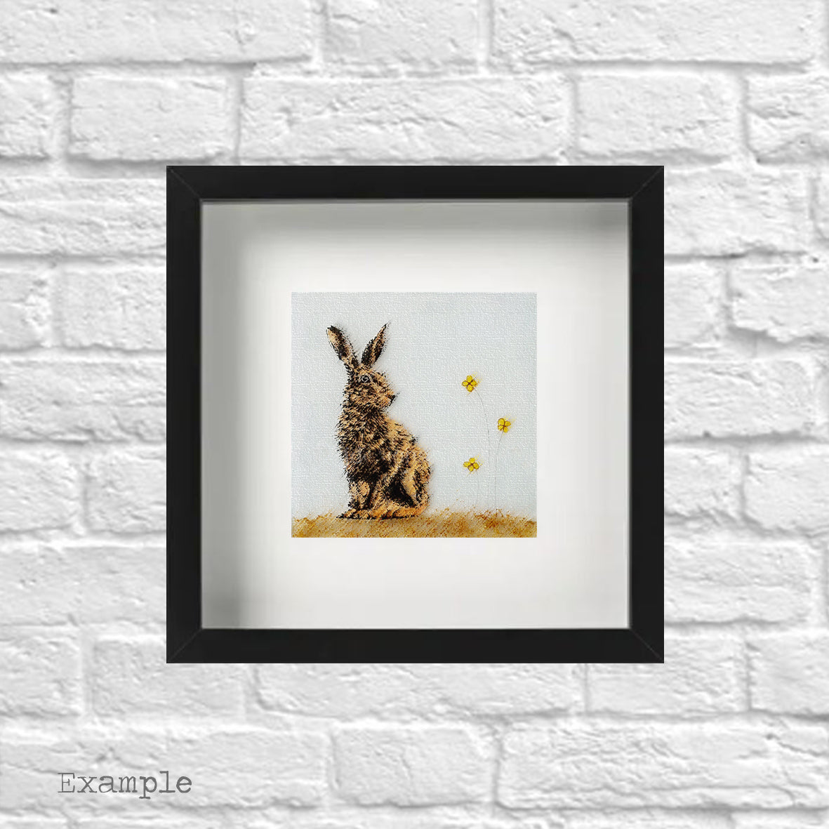 Hare | Framed Glass