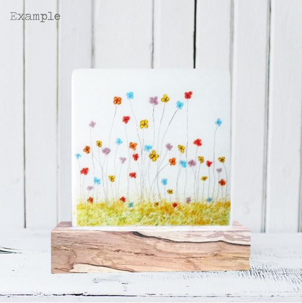 Mixed Spring Flowers | Wooden Base